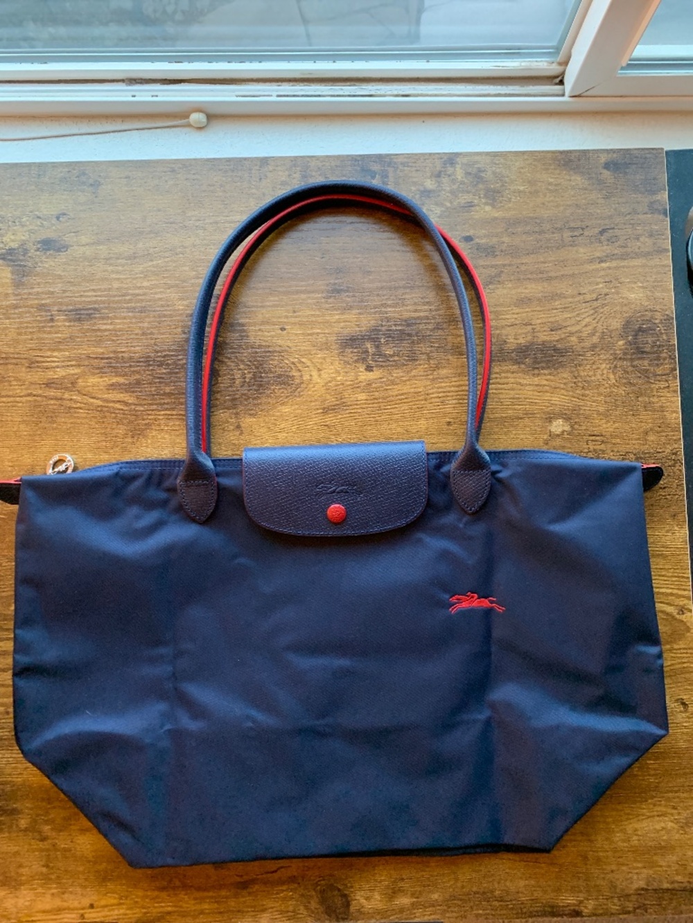 Brand new Longchamp le pliage Large Navy tote NWOT
